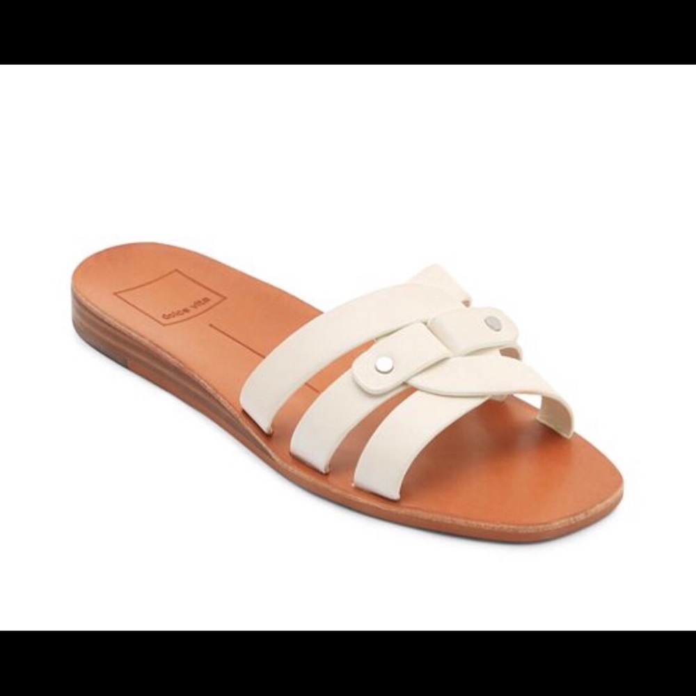 Dolce Vita Cait off white leather slides